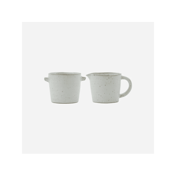 House Doctor Melk- En Suikerset Pion Grijs Wit