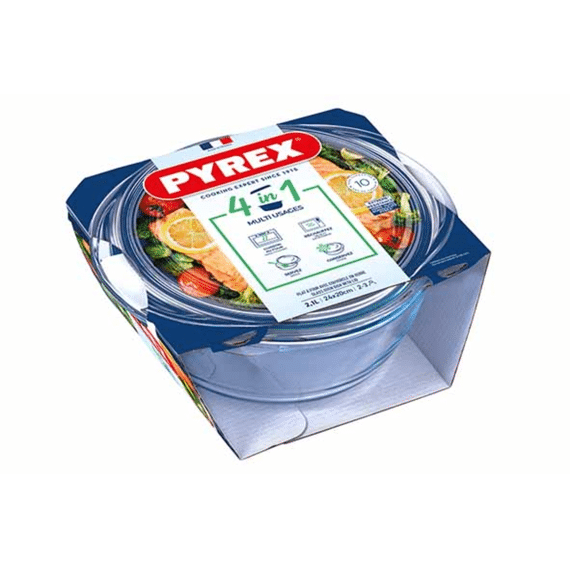 Pyrex 4 In 1 Kom Rond 1,6l + Deksel 0,5l 24x20x10cm