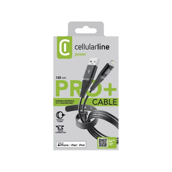 Cellularline Spiral Kabel Usb-c 1.2m Zwart