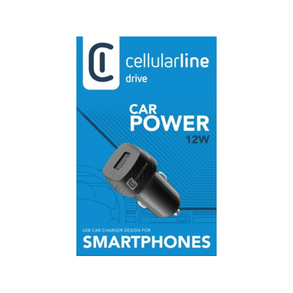 Cellularline Autolader Usb-a 12w Zwart