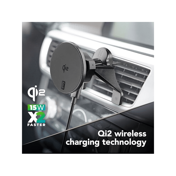 Cellularline Autohouder Mag Qi2 Draadloos 15w Zwart