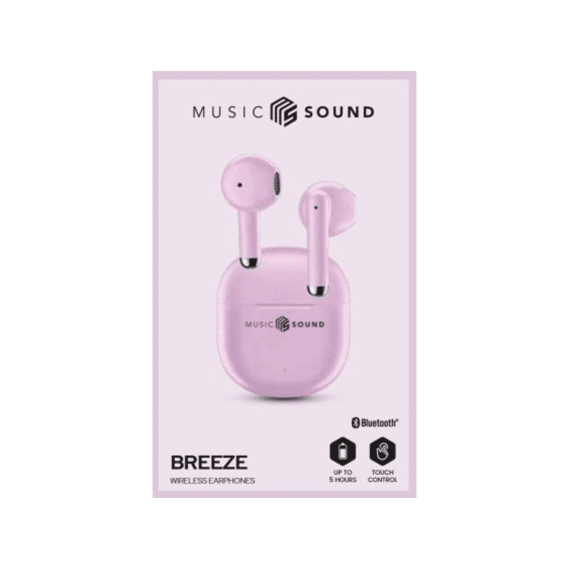 Music Sound Breeze Earphones Bluetooth Tws Roze