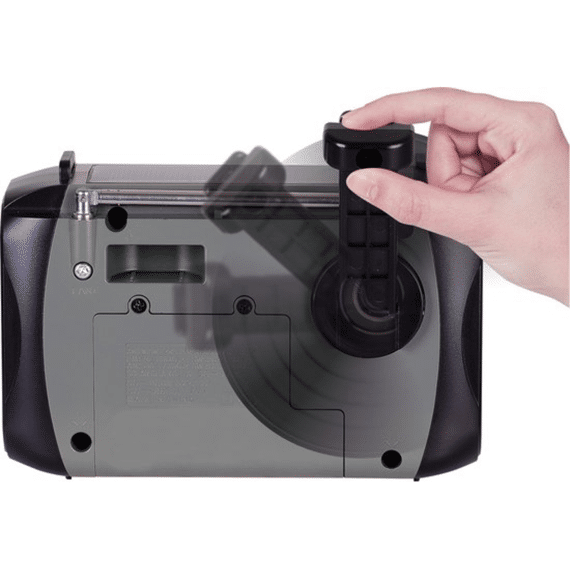 Trevi Powerbank Oplaadbare Noodradio Zonne-energie Grijs