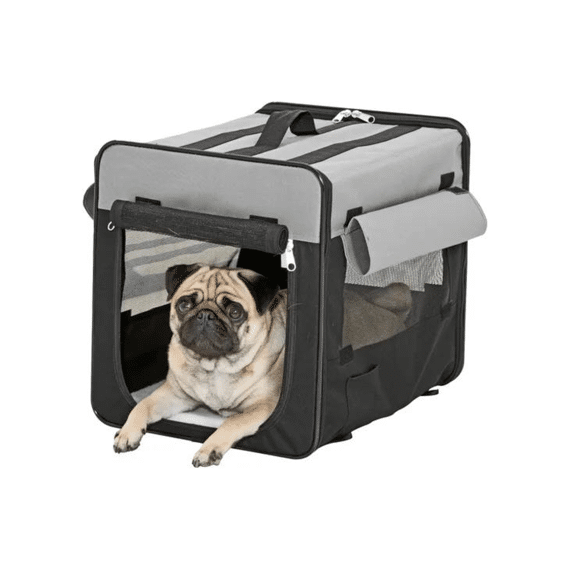 Transportkooi Smart Top Plus Zwart & Grijs 46x64x53cm