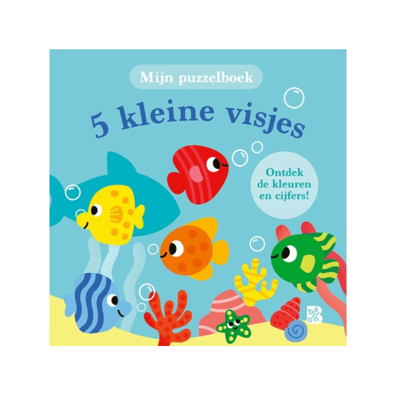 Karton/puzzelboek 5 Kleine Visjes