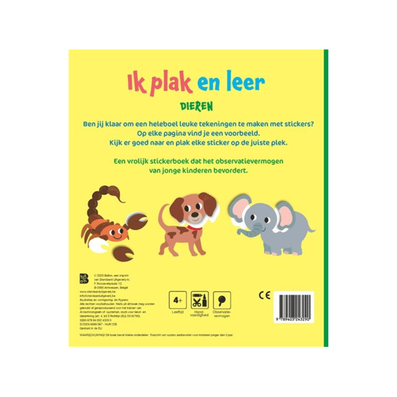 Ik Plak En Leer: Dieren 4-5 Jaar