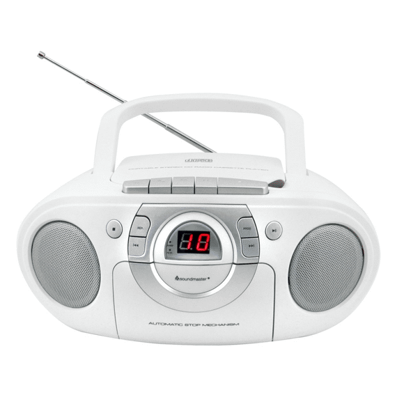 Soundmaster Scd5100we Cd-boombox Fm-radio En Casettespeler Wit