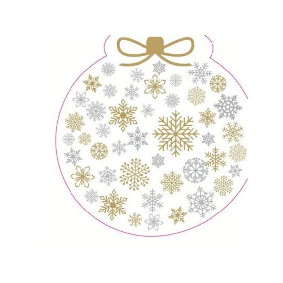 Duni Servetten 33x33cm 12stuks Snowflake Bauble