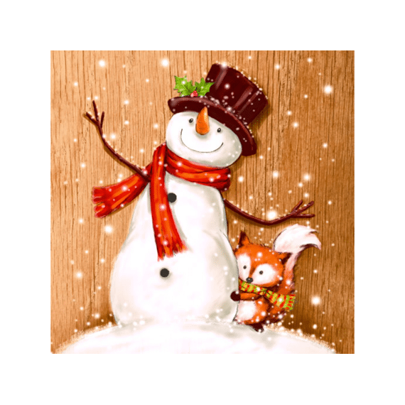 Duni Servetten 33x33cm 20stuks Cheery Snowman