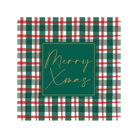 Duni Servetten 33x33cm 20stuks Xmas Check