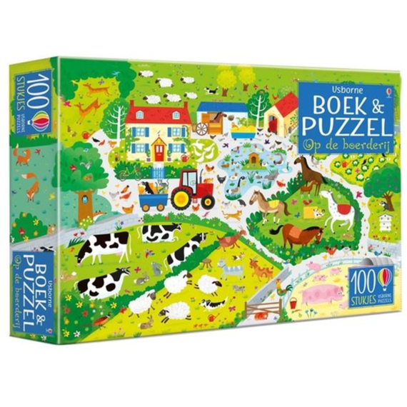 Boek Met 3 Puzzels: Op De Boerderij