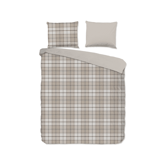 Good Morning Dekbedovertrek Flanel Bernardus  Zand 240x220+2 60x70cm