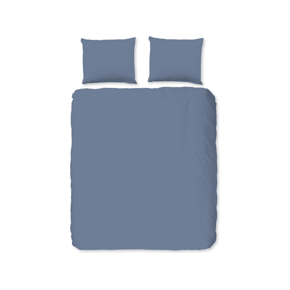 Good Morning Dekbedovertrek Flanel Ice Blauw 240x220+2 60x70cm