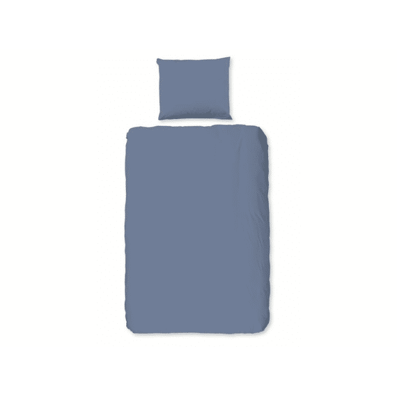 Good Morning Dekbedovertrek Flanel Ice Blauw 140x220+1 60x70cm