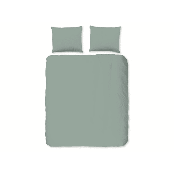 Good Morning Dekbedovertek Flanel Groen 240x220+2 60x70cm