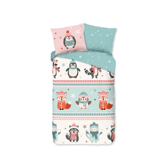 Good Morning Dekbedovertrek Flanel Turr  Multi 140x220+1 60x70cm