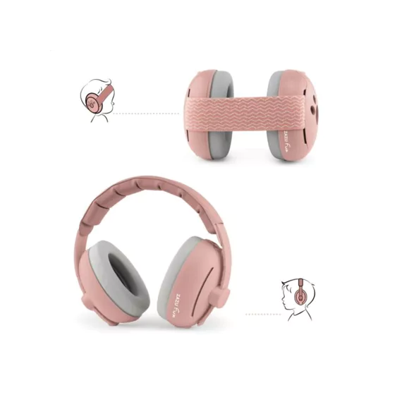 Zazu Gehoorbeschermer 2 In 1 Baby/junior Pink