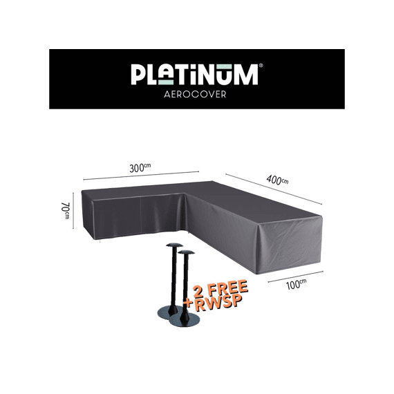 Platinum Aerocover Lounge Set Lage Rug Hoes L-vorm 400x300x100xh70cm Links