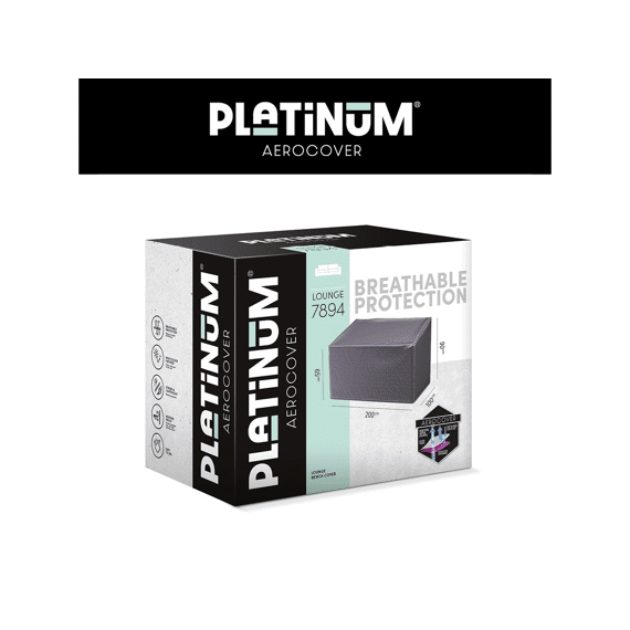 Platinum Aerocover Lounge Zetel Hoge Rug Hoes 200x100x65/90cm