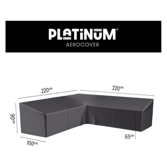 Platinum Aerocover Lounge Set Hoge Rug Hoes L-vorm 220x220x100xh65/90cm