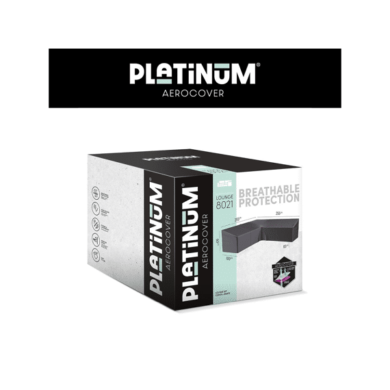 Platinum Aerocover Lounge Set Hoge Rug Hoes L-vorm 255x255x100xh65/90cm