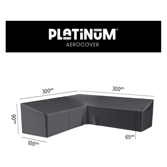 Platinum Aerocover Lounge Set Hoge Rug Hoes L-vorm 300x300x100xh65/90cm