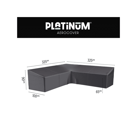 Platinum Aerocover Lounge Set Hoge Rug Hoes L-vorm 325x325x100xh65/90cm