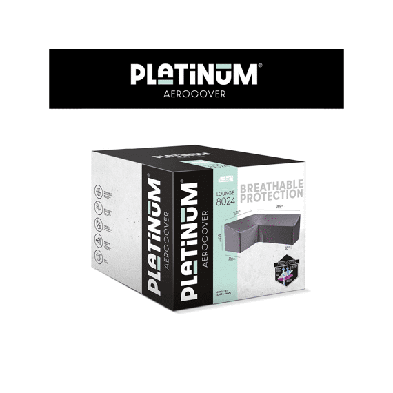 Platinum Aerocover Lounge Set Hoge Rug Hoes L-vorm 285x220x100xh65/90cm Links