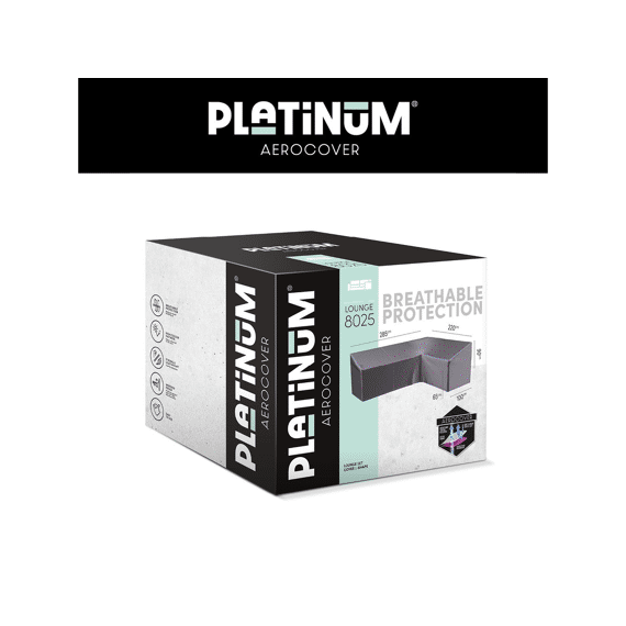 Platinum Aerocover Lounge Set Hoge Rug Hoes L-vorm 285x220x100xh65/90cm Rechts