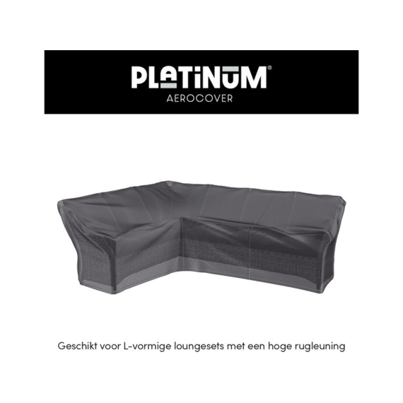 Platinum Aerocover Lounge Set Hoge Rug Hoes L-vorm 305x255x100xh65/90cm Links