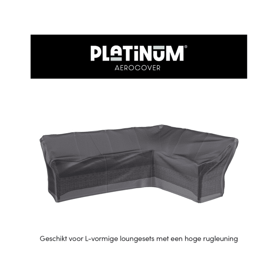 Platinum Aerocover Lounge Set Hoge Rug Hoes L-vorm 305x255x100xh65/90cm Rechts