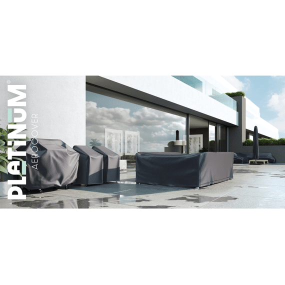 Platinum Aerocover Lounge Set Hoge Rug Hoes L-vorm 305x255x100xh65/90cm Rechts