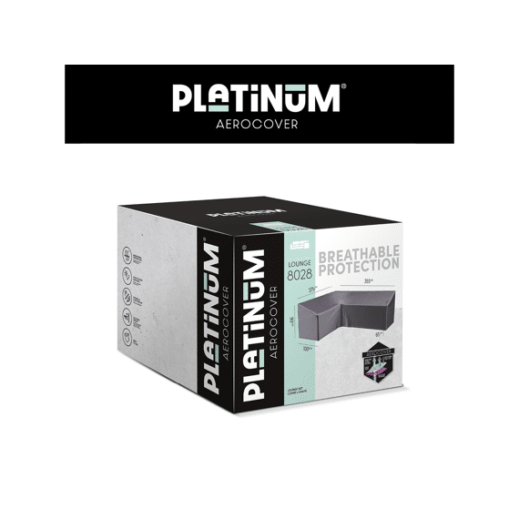 Platinum Aerocover Lounge Set Hoge Rug Hoes L-vorm 355x275x100xh65/90cm Links