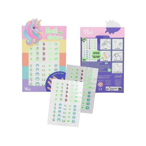 Ylvi Nagelstickers Glow In The Dark Assortiment