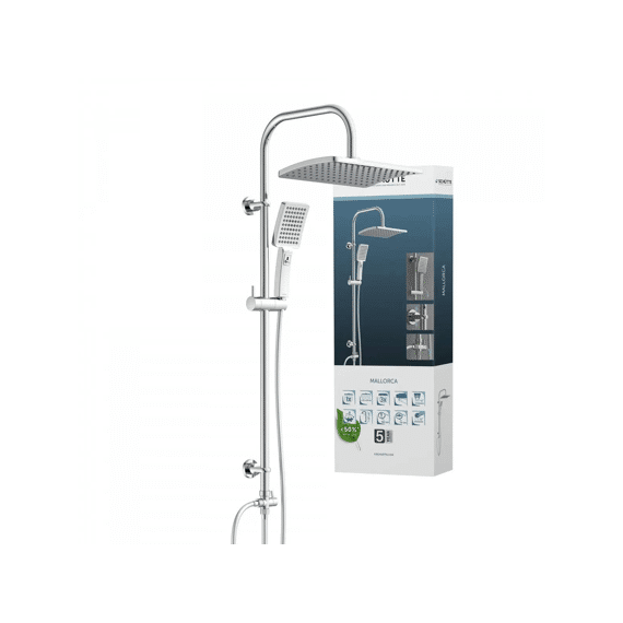 Mallorca Regendouche Set - Chroom