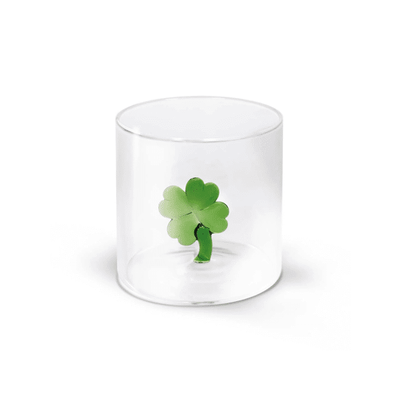 Wd Lifestyle Glas Met Glasdecoratie 250ml Klavertje Vier