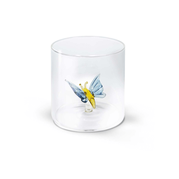 Wd Lifestyle Glas Met Glasdecoratie 250ml Vlinder