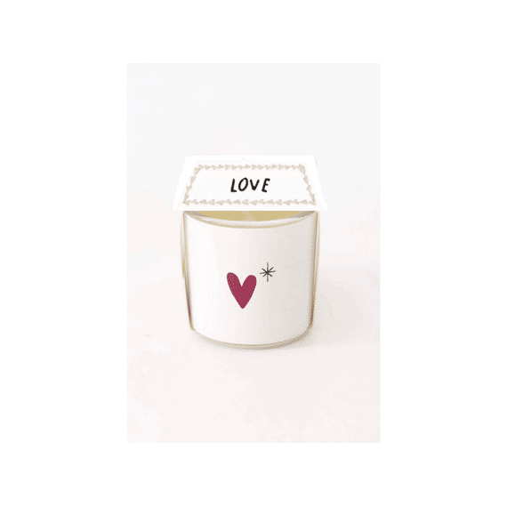 Zusss Geurkaarsje In Wikkel Hartje Wit/rood/goud