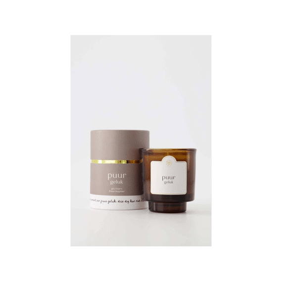 Zusss Geurkaars Glas In Koker Puur Geluk Zand