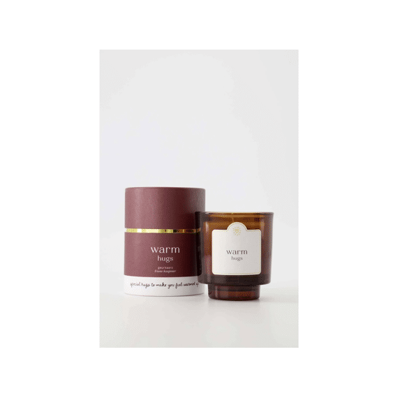 Zusss Geurkaars Glas In Koker Warm Hugs Donkerrood
