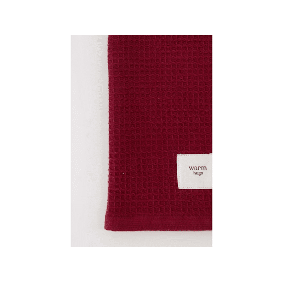 Zusss Gastendoekje Warm Hugs Donkerrood