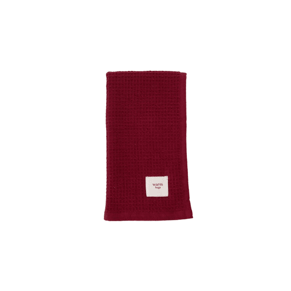 Zusss Gastendoekje Warm Hugs Donkerrood