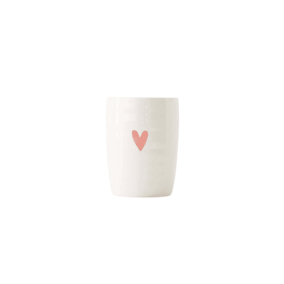 Zusss Koffiemok Hartje Wit/roze