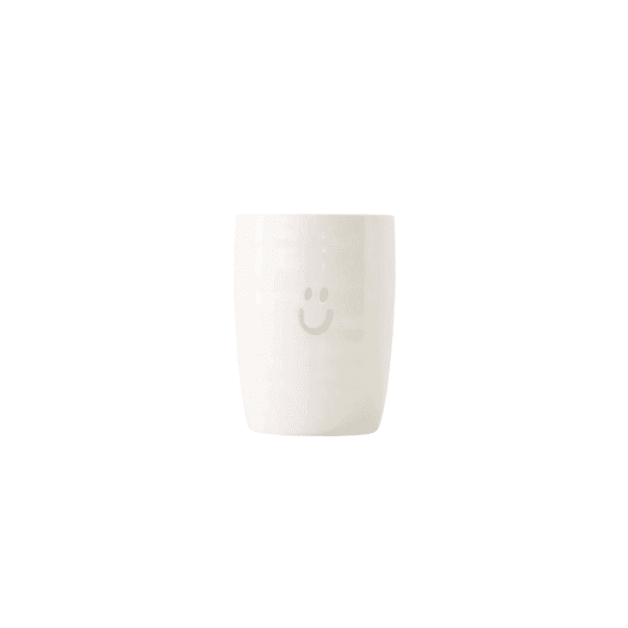 Zusss Koffiemok Smiley Wit/grijsblauw