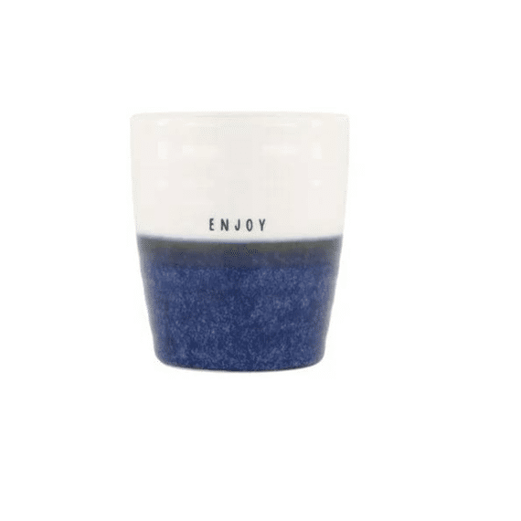 Zusss Koffiemok Enjoy Donkerblauw/ Wit