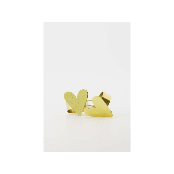 Zusss Set Van 2 Servetringen Metaal Hartje Goud