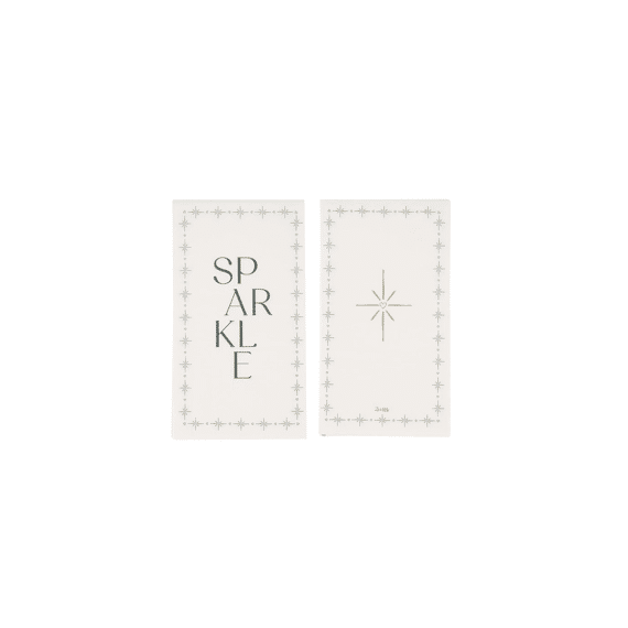 Zusss Servetten Rechthoek Sparkle Wit/donkerblauw