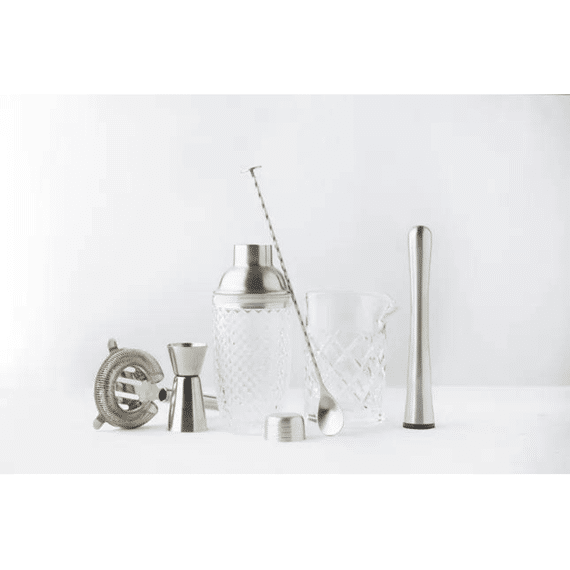 Point-virgule Cocktailset Uit Glas En Rvs 6-delig
