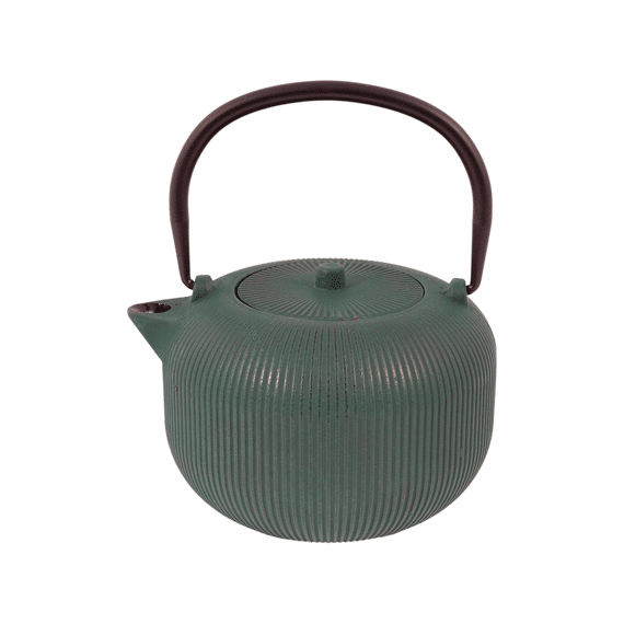 Point-virgule Geribbelde Theepot Uit Gietijzer 1l Forest Green