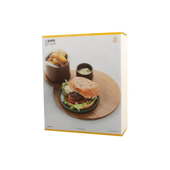 Point-virgule Sharing Set Hamburgerplank En 3 Schaaltjes